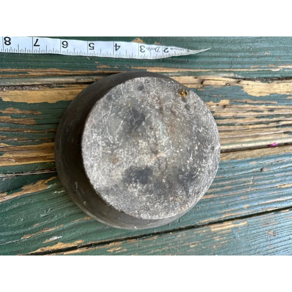 Vintage Rustic Grey Stone Mortar Bowl Primitive Apothecary Kitchen Decor 5.5in